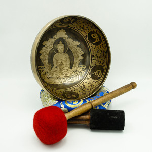 Handmade medicine Buddha Carving Singing Bowls